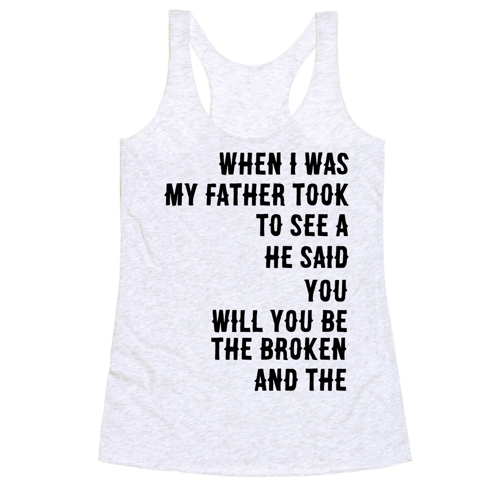 When I Was a Young Boy (1 of 2 pair) Racerback Tank